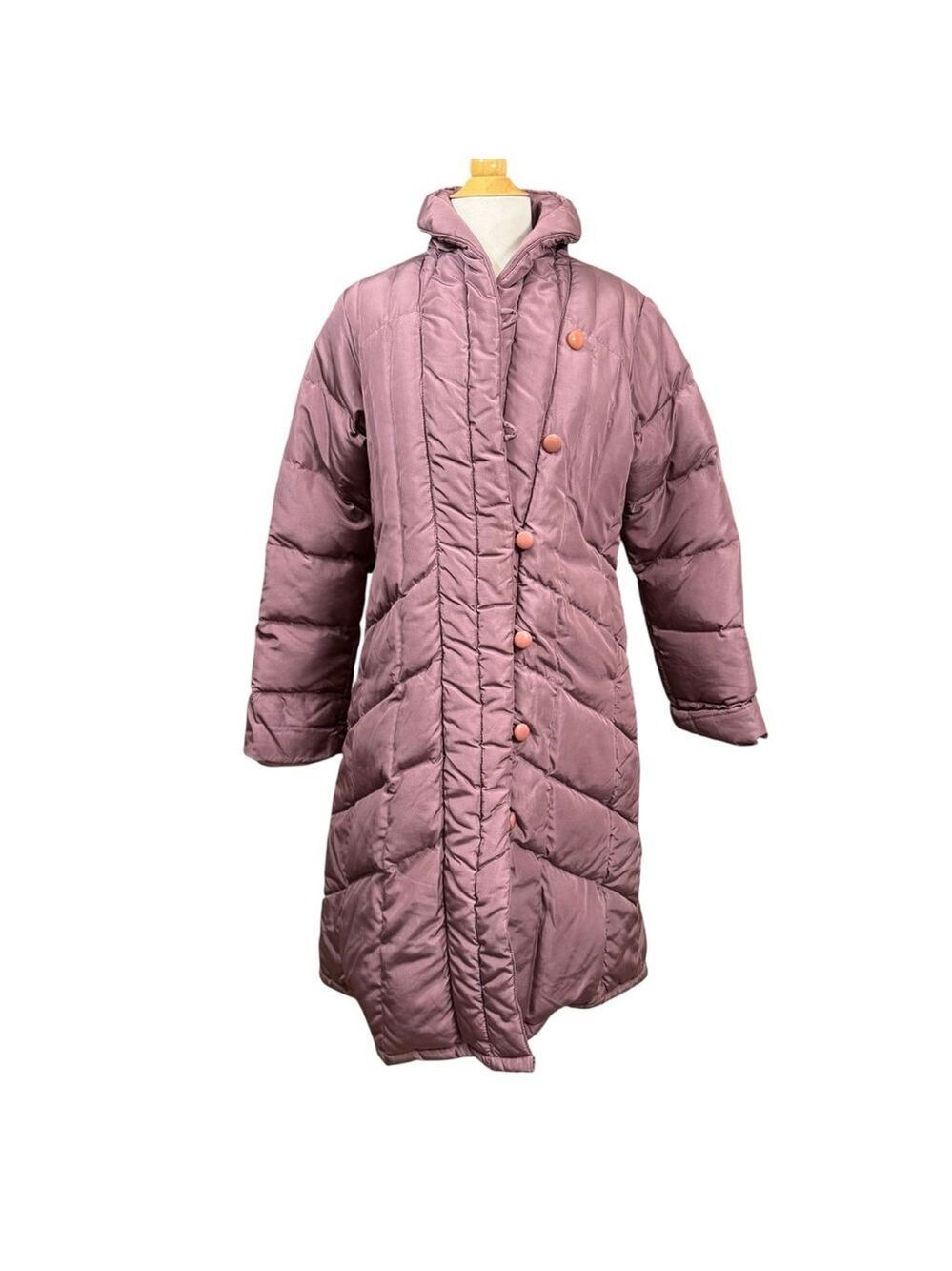 Vintage Down Filled Townley Puffer Coat Size L Purple